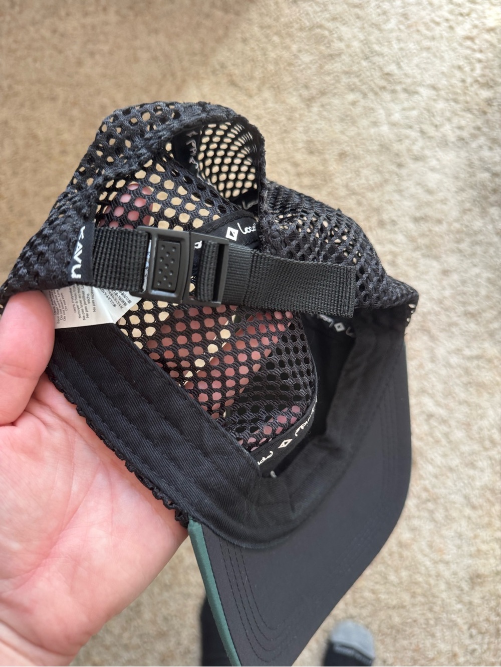 Kavu Green Mesh Back Running Flat Billed Outdoor Camping Lightweight Active Hat - Picture 6 of 7